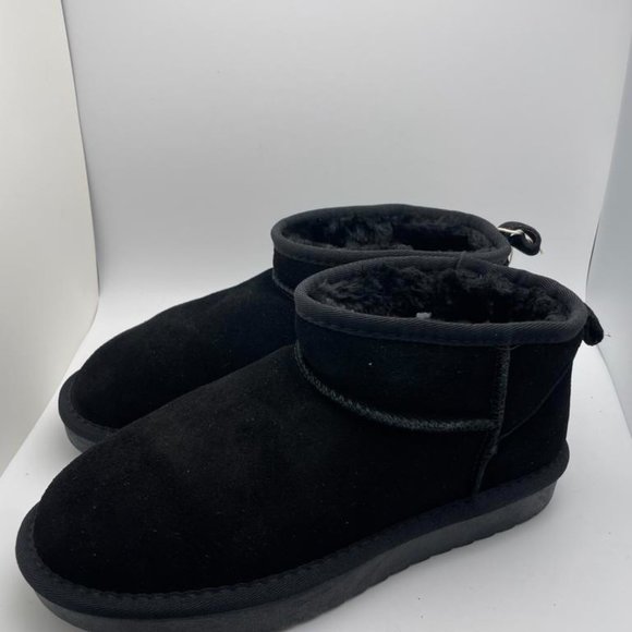 CUSHIONAIRE Women's Cozy pull on boot BLACK SIZE 8M - Picture 2 of 6